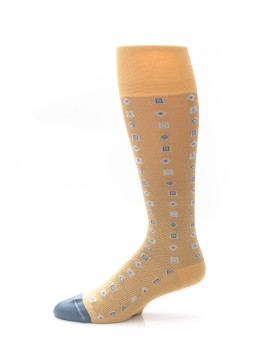 Mustard/Blue Steel Neat Socks