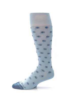 Ice Blue/Blue Steel Neat Socks 