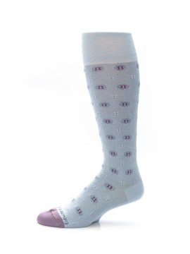 Ice Blue/Purple Foulard Socks
