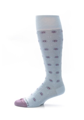 Ice Blue/Purple Foulard Socks 