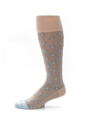 Tan/Ice Blue Geo Socks 