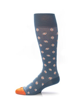 Blue Steel/Orange Geo Socks