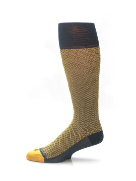 Navy/Mustard Neat Socks