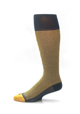 Navy/Mustard Neat Socks 