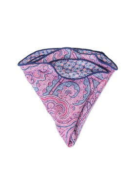 Magenta Exploded Paisley/Fancy Dots Print Reversible Pocket Circle 