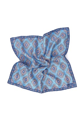 Sky Quatrefoil Design Print Pocket Square 