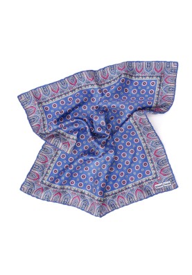 Denim Neat Print Pocket Square 