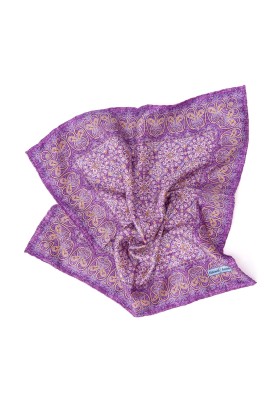 Orchid Arabesque Print Pocket Square 