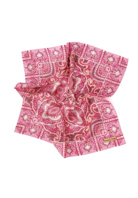 Pink Persian Design Print Pocket Square 