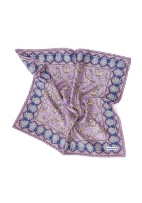 Lavender Paisley Print Pocket Square 