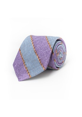 Orchid Fancy StripesSilk Shappe Diamante Print Tie 