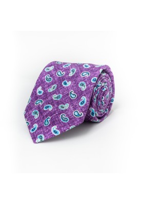 Orchid Paisley NeatSilk Shappe Diamante Print Tie 