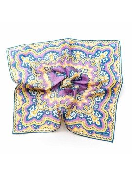 Purple/Yellow Persian Print Pocket Square
