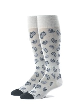 Grey/Charcoal Pine Paisley Melange  Socks