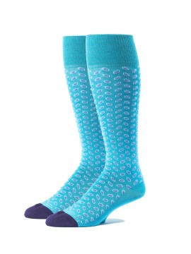 Deep Sky Blue/Purple Oc Geo Neat Socks
