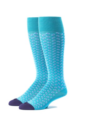 Deep Sky Blue/Purple Oc Geo Neat Socks 