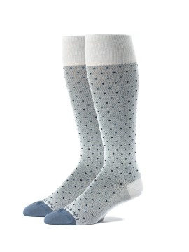 Grey/Cool Grey Oc Polka Dots Melange  Socks
