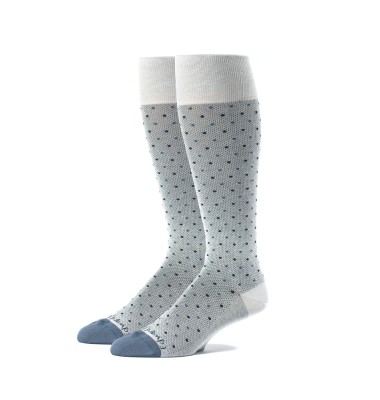 Grey/Cool Grey Oc Polka Dots Melange  Socks 