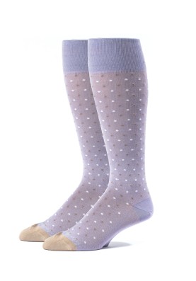 Lilac/Tan Oc Polka Dots Melange  Socks 