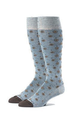 Grey/Dk. Brown Oc Foulard Melange Socks 