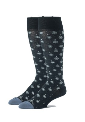 Black/Grey Oc Foulard Melange Socks 