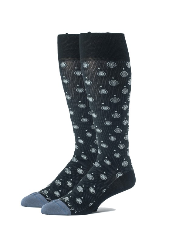 Black/Grey Oc Foulard Melange Socks