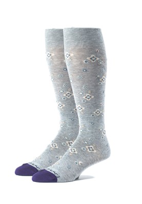 Grey/Purple Oc Foulard  Socks 