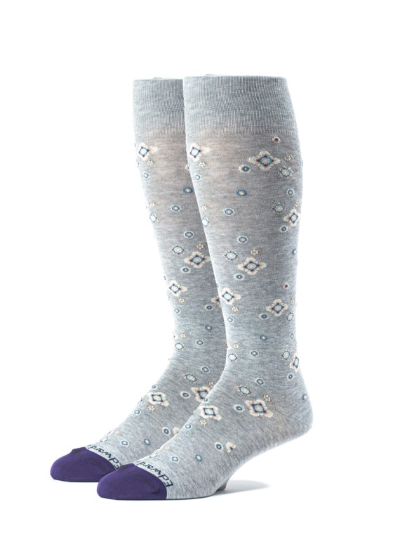 Grey/Purple Oc Foulard  Socks