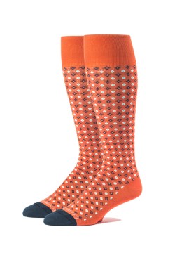 Orange/Navy Oc  Neat Socks