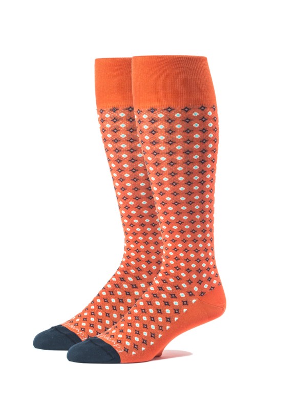 Orange/Navy Oc  Neat Socks