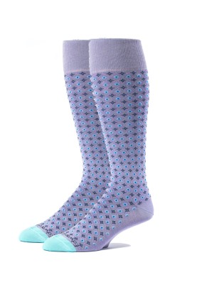 Lilac/Ice Blue Oc Neat Socks 