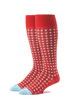 Red/Ice Blue Oc Neat Socks