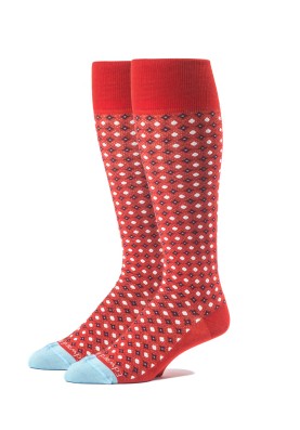 Red/Ice Blue Oc Neat Socks 