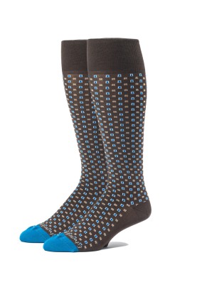 Dk. Brown/ Blue Oc Neat Socks 