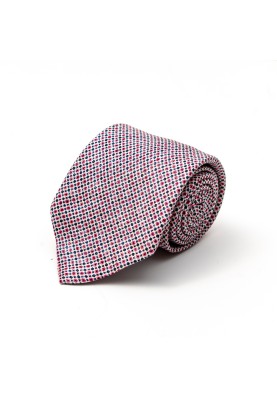 Pink/Navy Neat Silk Shappe Diamante Print Tie 