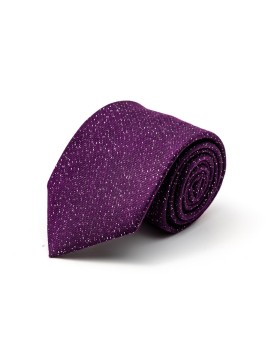 Purple Donegal Cotton/Silk Tie