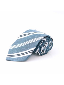 Denim Donegal/Stripes Cotton/Silk Tie
