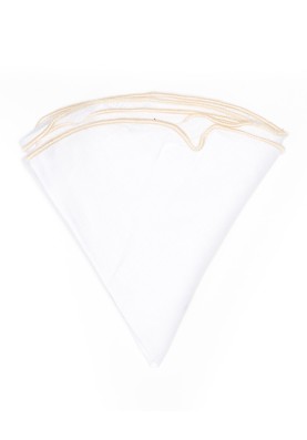 White Linen/Corn Silk Trim Linen Pocket Circle 