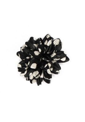 Black/White Dots Boutonniere/Lapel Flower 