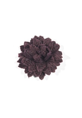 Dark Brown Corduroy Boutonniere/Lapel Flower 