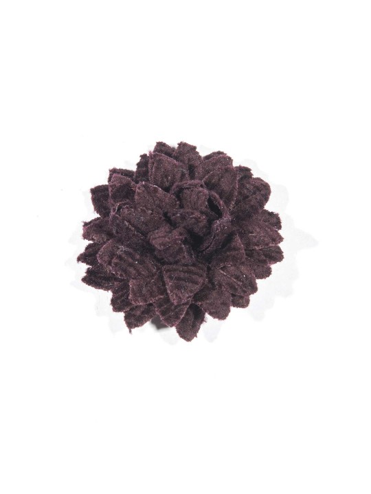 Dark Brown Corduroy Boutonniere/Lapel Flower