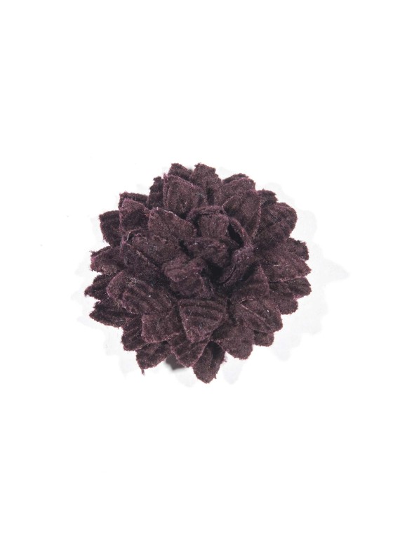 Dark Brown Corduroy Boutonniere/Lapel Flower