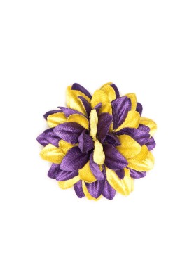 Purple/Yellow Boutonniere/Lapel Flower 