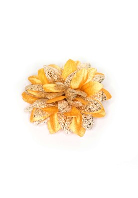 Melon/Metallic Gold Daisy Boutonniere/Lapel Flower   