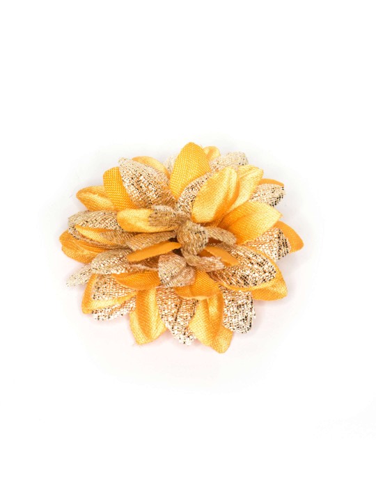Melon/Metallic Gold Daisy Boutonniere/Lapel Flower  