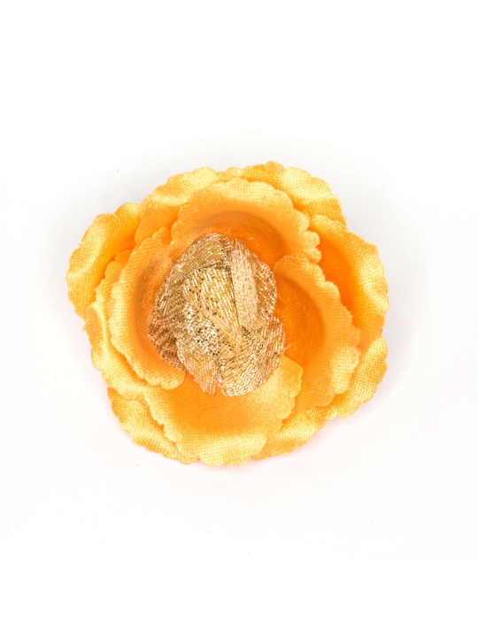 Melon/Metallic Gold Rose Boutonniere/Lapel Flower  