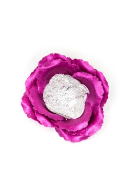 Fuschia/Metallic Silver Daisy Boutonniere/Lapel Flower   