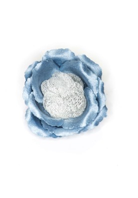 Carolina Blue/Metallic Silver Rose Boutonniere/Lapel Flower   