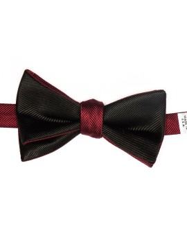 Black/Red Formal Reversible Bow Tie