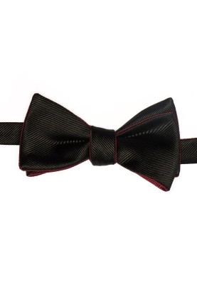 Black/Red Formal Reversible Bow Tie 